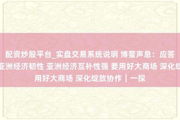 配资炒股平台_实盘交易系统说明 博鳌声息：应答商业战要高出亚洲经济韧性 亚洲经济互补性强 要用好大商场 深化绽放协作︱一探