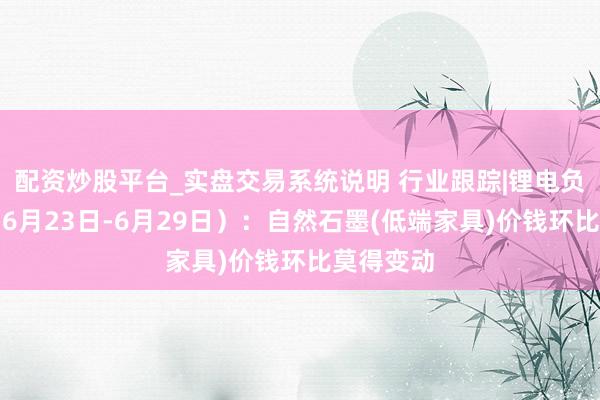 配资炒股平台_实盘交易系统说明 行业跟踪|锂电负极材料（6月23日-6月29日）：自然石墨(低端家具)价钱环比莫得变动